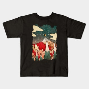 A festive snow peak Kids T-Shirt